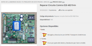 Reparar circuito Cointra E20 48219-in con garantía profesional