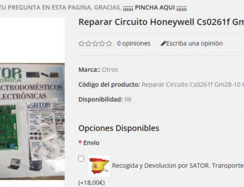 Reparar Circuito Honeywell CS0261F GM28-10 con Garantía Profesional